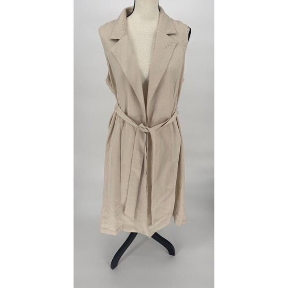 J.‎ Jill Wearever Collection Vest Jacket Cardigan Beige Size Medium - Picture 1 of 10
